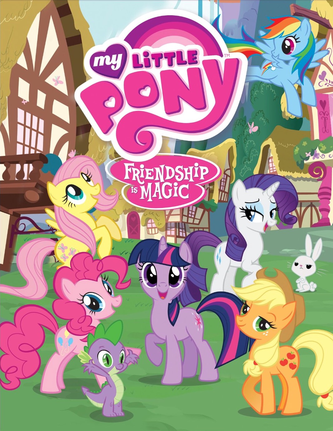 publicity image of the Mane 6 from My Little Pony: Friendship is Magic series.